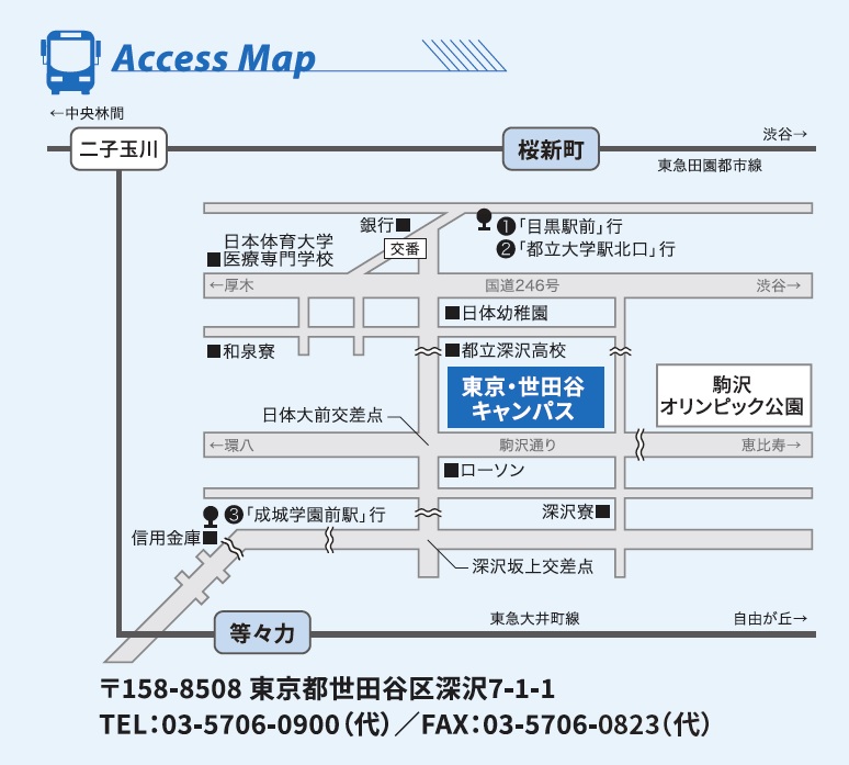 世田谷キャンパスアクセス