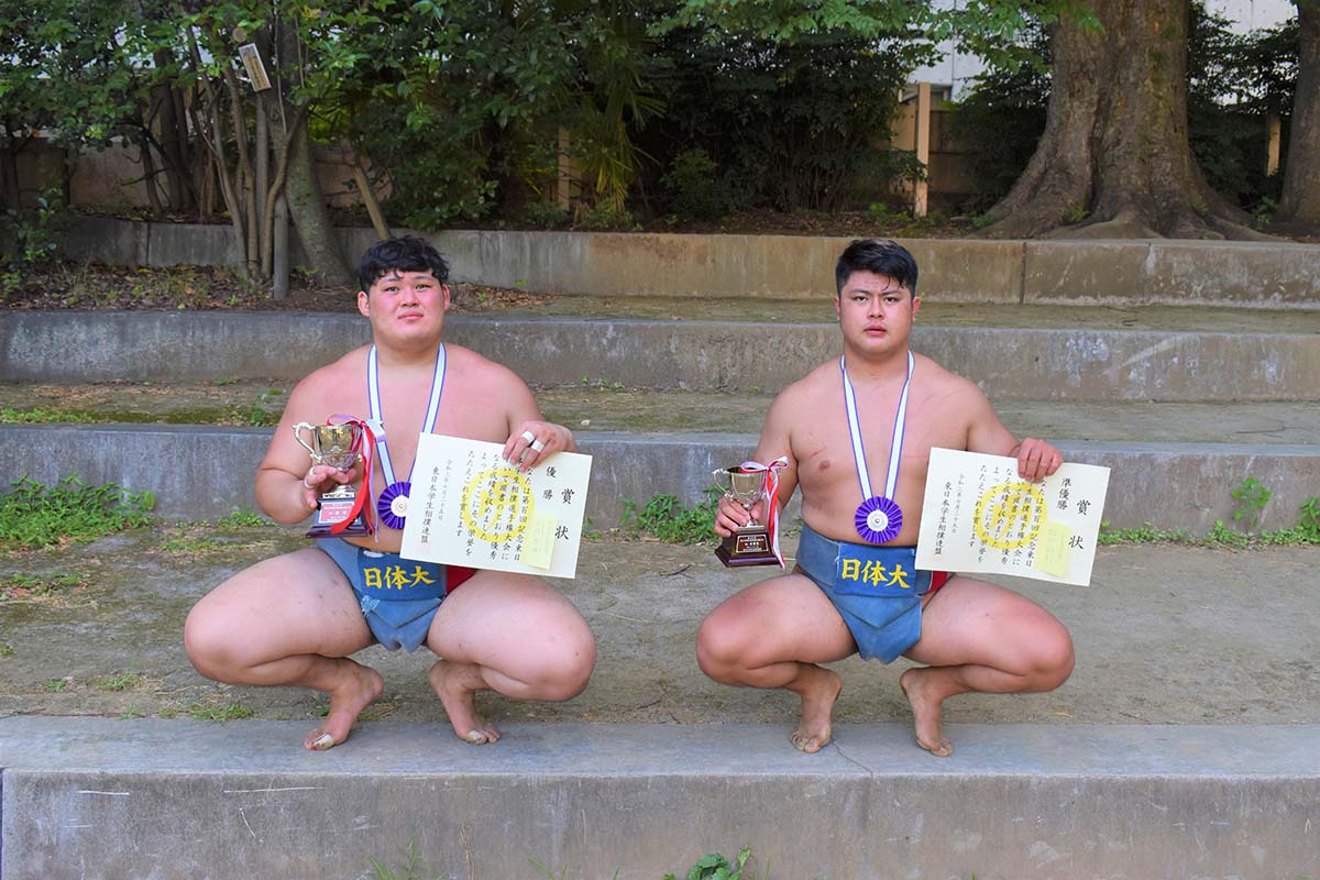 相撲部、「第100回東日本学生相撲選手権大会」で2年連続8回目の団体優勝! 個人戦も優勝、準優勝!01